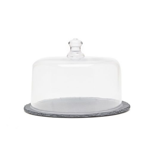 Nonfork® - Campana De Vidro Con Plato De Laja Ø 24 X 16 H (Plato Ø 28)