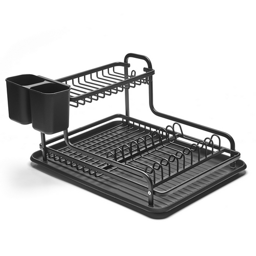 Nonfork® - Escurridor De Platos Aluminio Negro 40 X 28.5 X 21.5 H