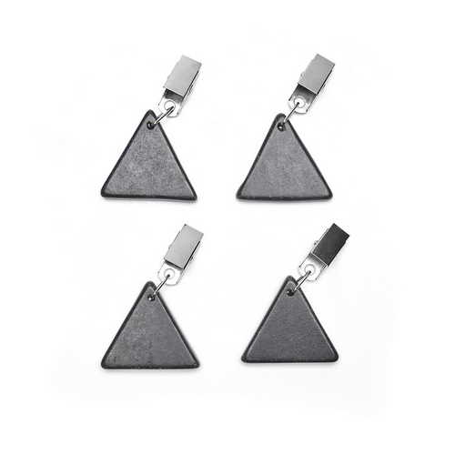 Nonfork® - Pesas Para Mantel Triangulos Negros (Set 4) 4 X 4 X 1