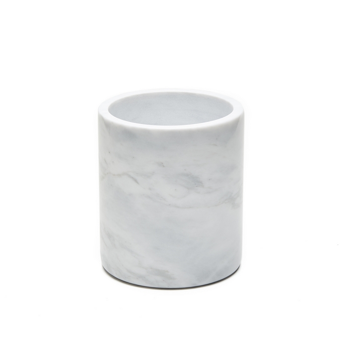 Nonfork® - Porta Utensillios O Enfriador De Vino De Marmol Carrara Ø 14 X 16 H