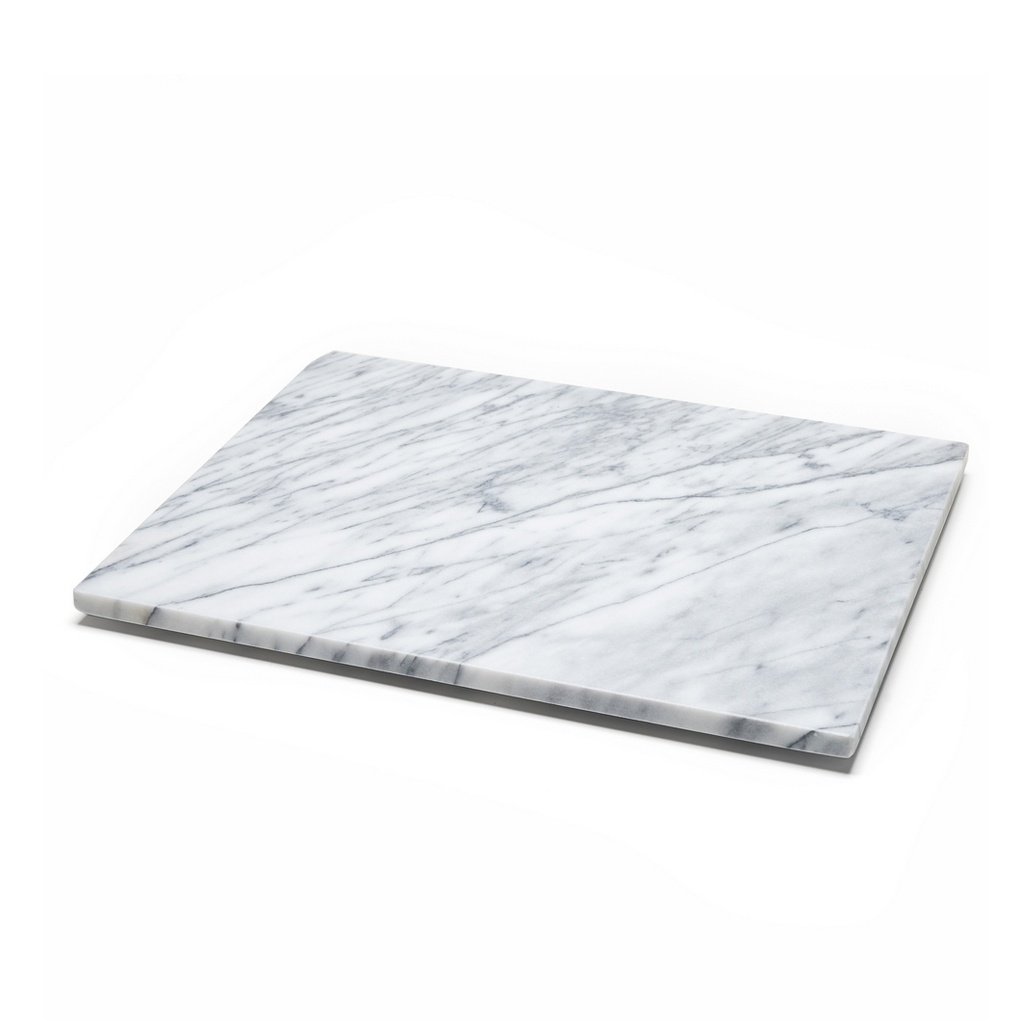Nonfork® - Tabla De Corte - Tabla De Amasado De Marmol Carrara 40 X 50 X 2 Cm