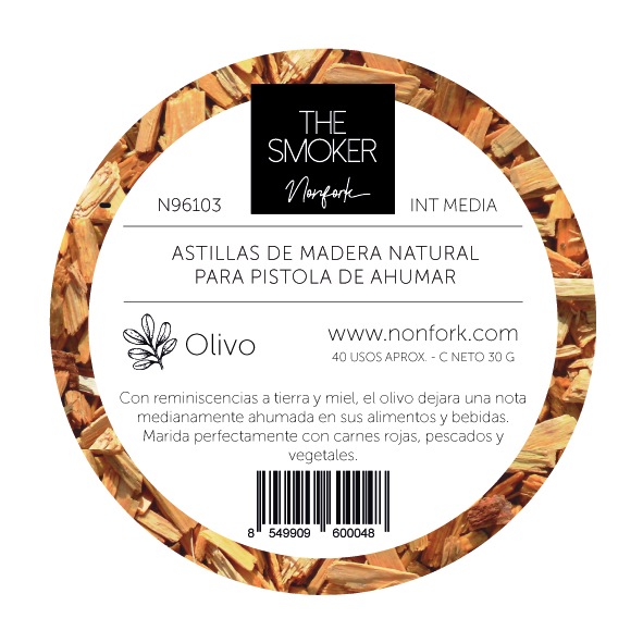 Nonfork® - The Smoker - Astillas Para Ahumador Olivo Round Pack  30 G