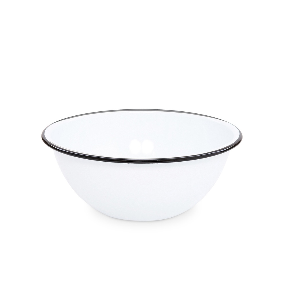 Nonfork® Enamelware - Bowl Enlozado Borde Negro 20 X 9 Cm