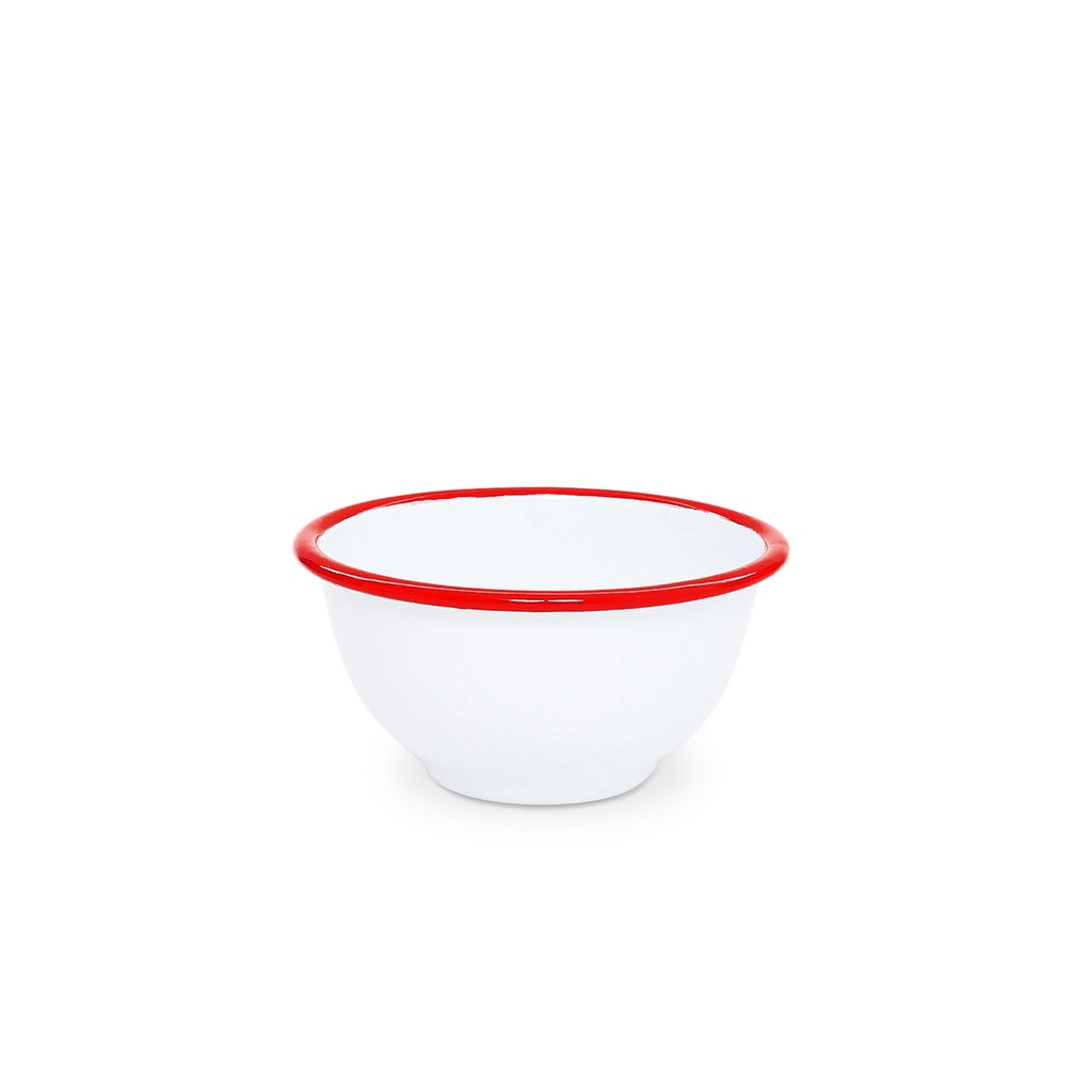 Nonfork® Enamelware - Bowl Enlozado Borde Rojo 14 X 7 Cm