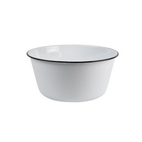 Nonfork® Enamelware - Bowl Recto Enlozado Borde Negro 16 X 8 Cm