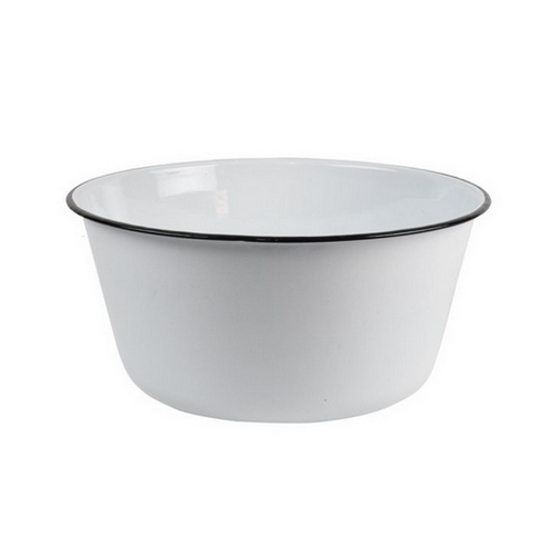 Nonfork® Enamelware - Bowl Recto Enlozado Borde Negro 22 X 11 Cm