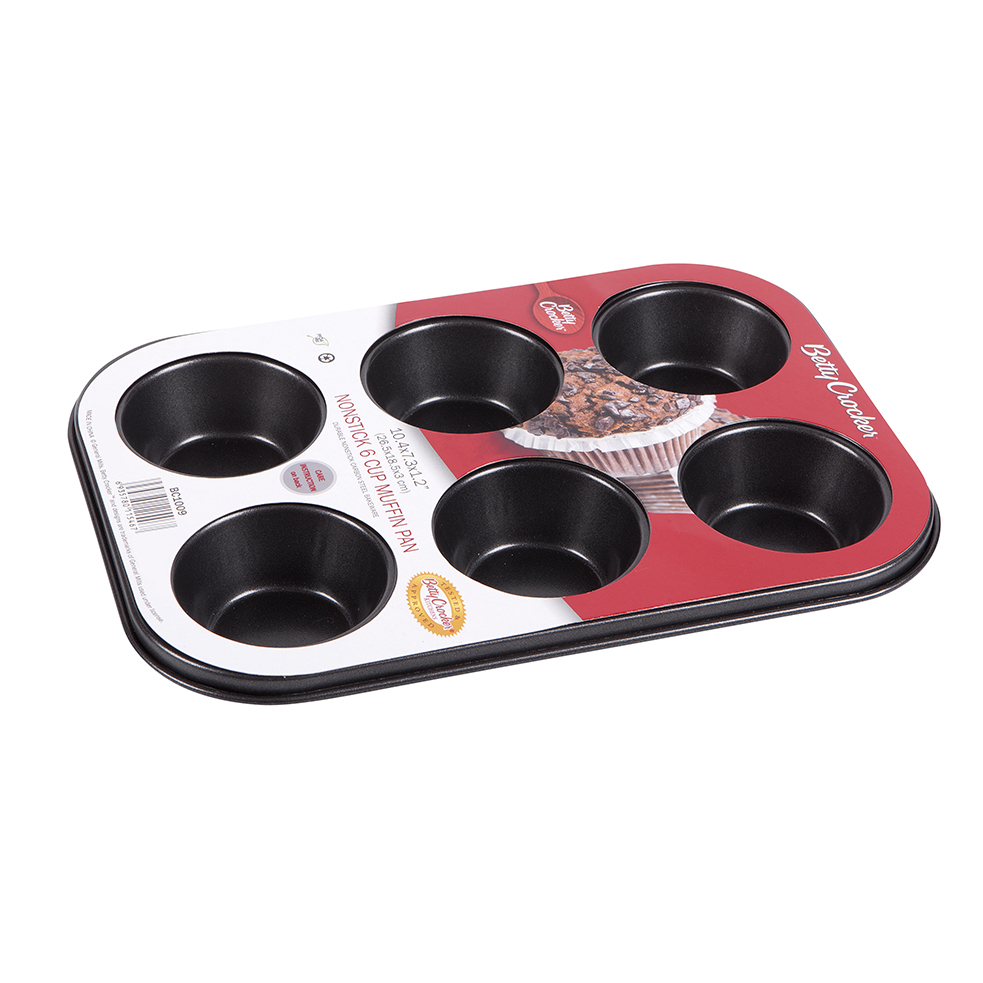 Betty Crocker® - Molde Muffing 6 Cup 26.5 X 18.5 X 3 Cm - 0.4 Mm
