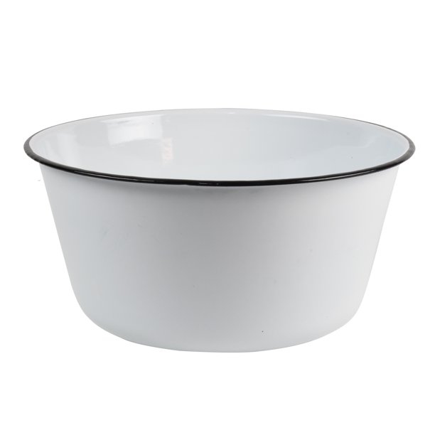 Nonfork® Enamelware - Bowl Recto Enlozado Borde Negro 26 X 13 Cm