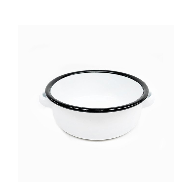 Nonfork® Enamelware - Cazuela Enlozada Borde Negro 11 X 4.5H Cm