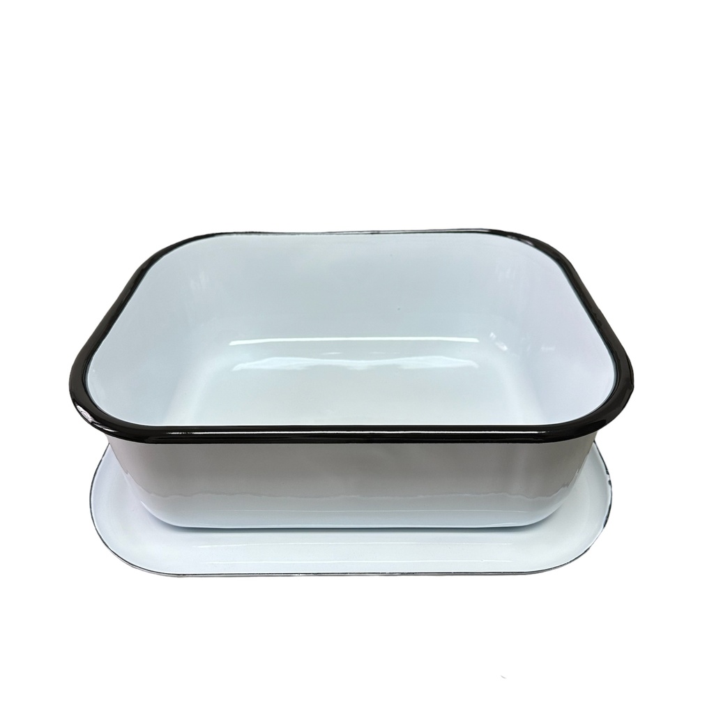 Nonfork® Enamelware - Fuente Alta Xl Enloz 35,5 X 30,5 X 10,5H Cm  (Sin Tapa)