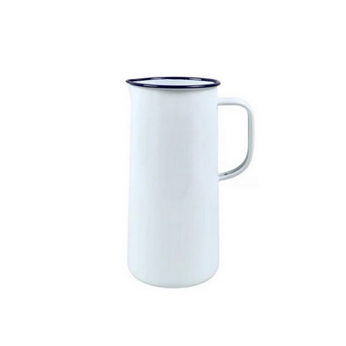 Nonfork® Enamelware - Jarra Enlozada Borde Negro 1 L 14 X 19 X 22.5H Cm