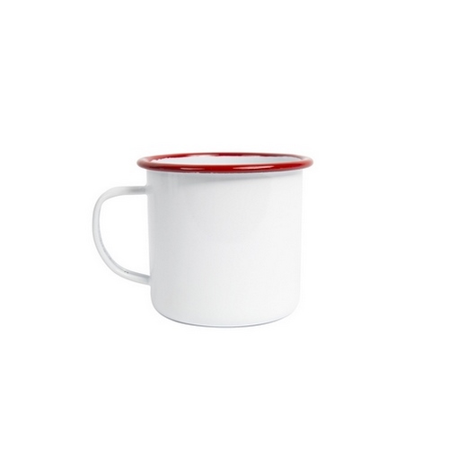 Nonfork® Enamelware - Jarro Enlozado Borde Rojo 8 X 8 Cm