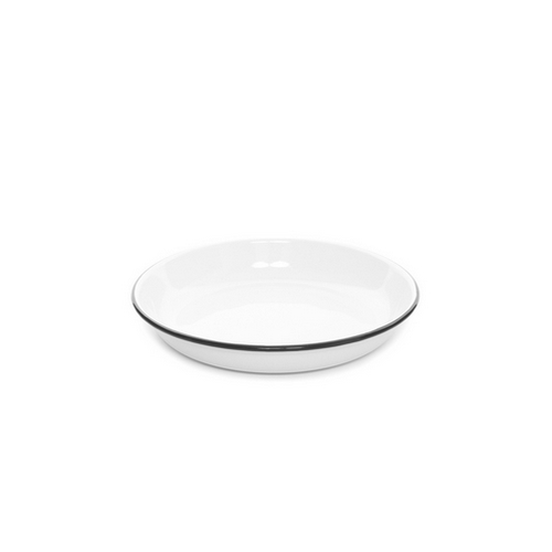 Nonfork® Enamelware - Plato Hondo Recto Enlozado Borde Negro 18 Cm