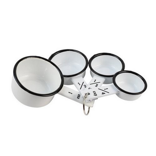 Nonfork® Enamelware - Set Cucharas Medidoras Enlozada Borde Negro