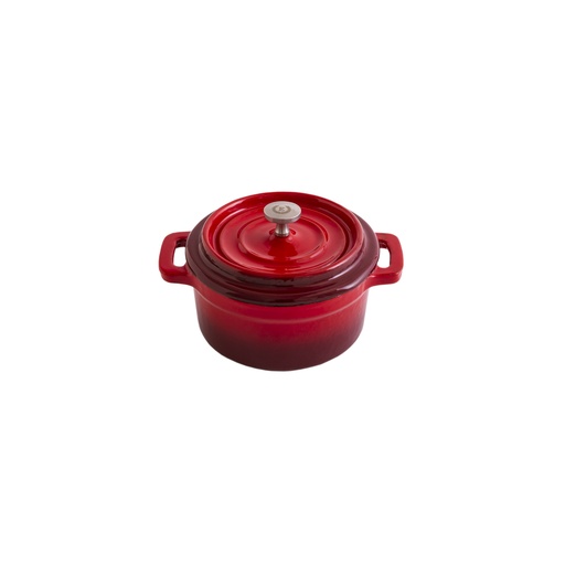 [E90001R] Erminda® Mini Olla Hierro Esmaltado Ø 10 H5 Rojo Velvet