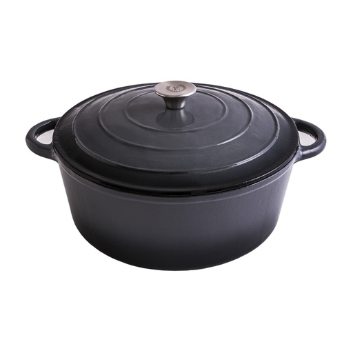 [E85001G] Erminda® Olla Hierro Esmaltado Ø 28 H13 Gris Marino