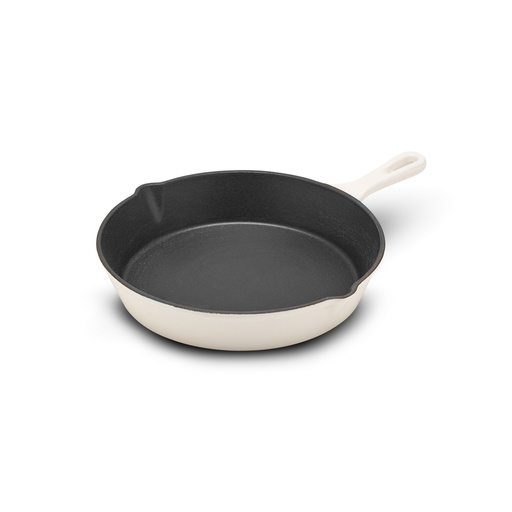 [E88001BD] Erminda® Sarten Hierro Esmaltado Ø 25 H4.8 Blanco