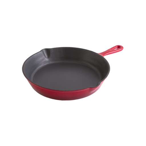 [E88001R] Erminda® Sarten Hierro Esmaltado Ø 25 H4.8 Rojo Velvet