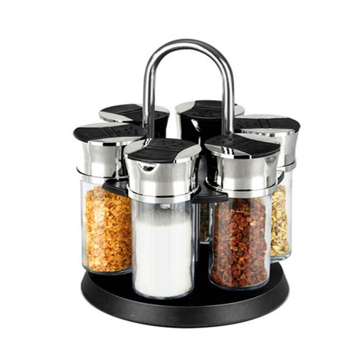 [AX86601] Kitchen Collection® - Especiero Giratorio 6 Contenedores 100 Ml - 19 X 23 Cm