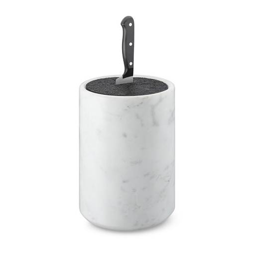 [N8721091] Nonfork® - Porta Cuchillas De Marmol Carrara Ø 12 X 17Cm