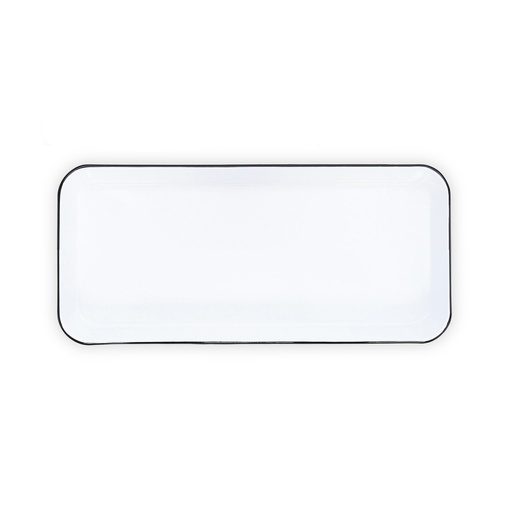 [N839120N] Nonfork® Enamelware - Bandeja Rect Enlozada Borde Negro 35 X 12.7 X 2H Cm