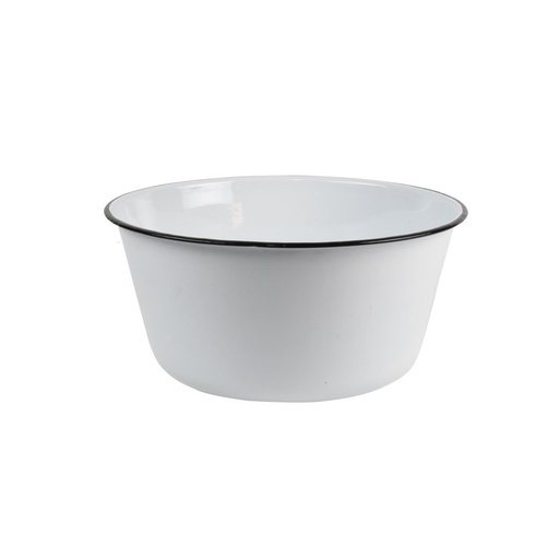 [N832048N] Nonfork® Enamelware - Bowl Recto Enlozado Borde Negro 16 X 8 Cm