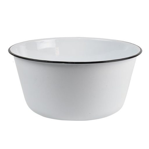 [N832053N] Nonfork® Enamelware - Bowl Recto Enlozado Borde Negro 26 X 13 Cm
