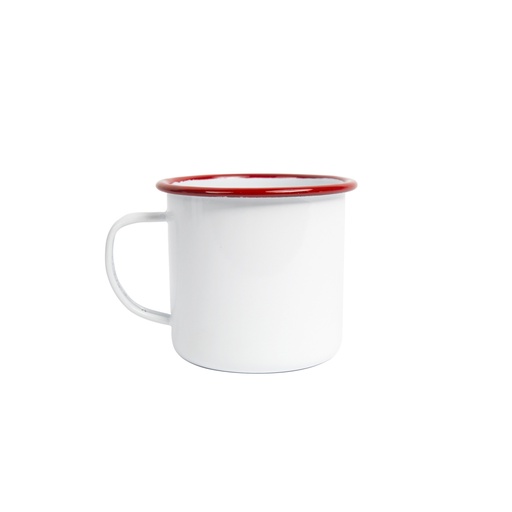 [N832007R] Nonfork® Enamelware - Jarro Enlozado Borde Rojo 8 X 8 Cm