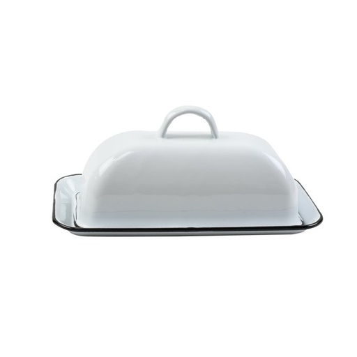 [N839126N] Nonfork® Enamelware - Mantequera Enlozada Borde Negro