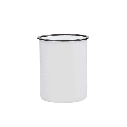 [N832016N] Nonfork® Enamelware - Porta Utensillios Enlozado Borde Nero 14 X 15.5H Cm