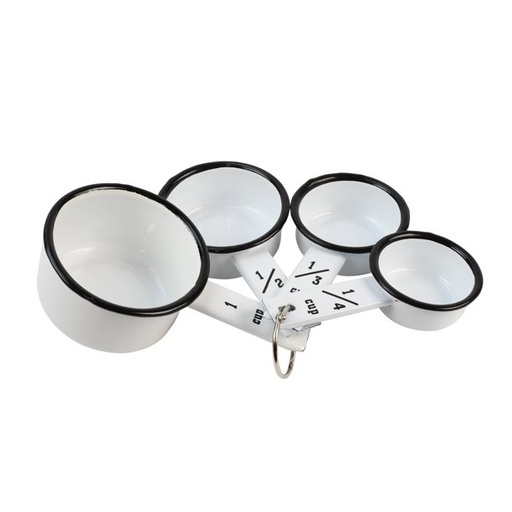 [N839121N] Nonfork® Enamelware - Set Cucharas Medidoras Enlozada Borde Negro