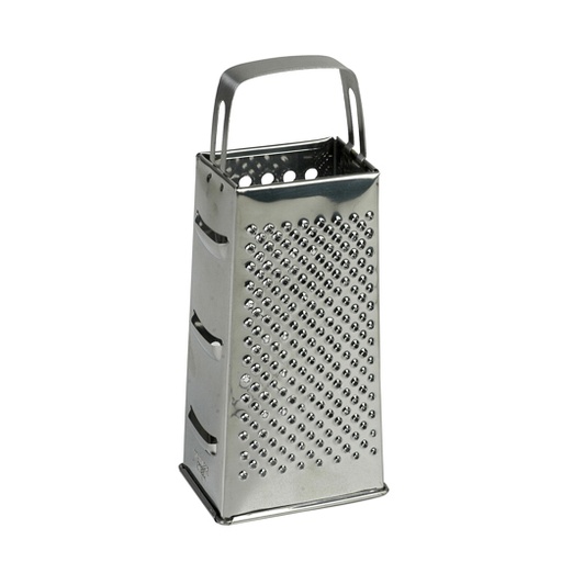 [AX3609] Kitchen Collection® -  Rallador 4 Caras - Acero Inoxidable - 9 X 6,5 X 22 Cm
