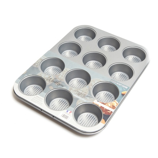 [WI63225] Whiskspro® Heavy Gauge - Muffin Pan (Molde Muffing) 12 Cup 35 X 26.5 X 3 Cm - 0.