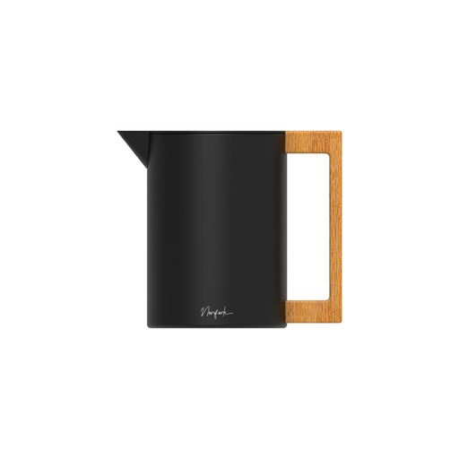 [N812208] Nonfork® - Jarra Termica Hadid 0.6L Negra / Madera  - Acero Inoxidable