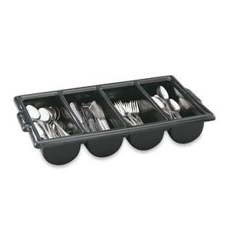 [AX603] Cubiertero Gastronómico 4 Diviciones Negro